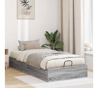 Berkfield Home Ottoman Bed Frame Grey Sonoma 203 x 90 x 25 cm Engineered Wood Berkfield Home Grey 203 x 90 x 25 cm