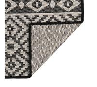 Berkfield Home Outdoor Flatweave Rug 100x200 cm Black Stripes | Size: Medium Berkfield Home Black Medium
