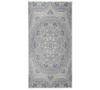 Berkfield Home Outdoor Flatweave Rug 100x200 cm Blue Pattern | Size: 100 cm diameter Berkfield Home Blue 100 cm diameter