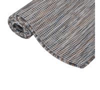 Berkfield Home Outdoor Flatweave Rug 120x170 cm Brown & Blue | Size: 100 cm diameter Berkfield Home Multicolor 100 cm diameter