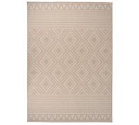 Berkfield Home Outdoor Flatweave Rug 120x170 cm Brown Stripes | Size: Medium Berkfield Home Brown Medium