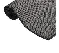 Berkfield Home Outdoor Flatweave Rug 140x200 cm Grey | Size: 100 cm diameter Berkfield Home Grey 100 cm diameter