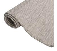 Berkfield Home Outdoor Flatweave Rug 160x230 cm Taupe in Beige | Size: 100 cm diameter Berkfield Home Beige 100 cm diameter