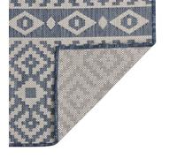 Berkfield Home Outdoor Flatweave Rug 80x250 cm Blue Stripes | Size: Medium Berkfield Home Blue Medium