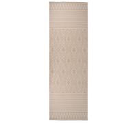 Berkfield Home Outdoor Flatweave Rug 80x250 cm Brown Stripes | Size: Medium Berkfield Home Brown Medium