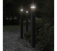Berkfield Home Outdoor Floor Lamps 3pcs Black 110 cm Aluminium Berkfield Home Black