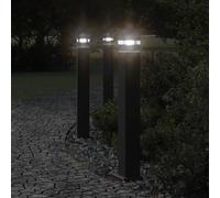 Berkfield Home Outdoor Floor Lamps 3pcs Black 80 cm Aluminium Berkfield Home Black