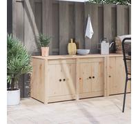 Berkfield Home Outdoor Kitchen Cabinet 106x55x64 cm Solid Wood Pine in Brown | Size: 106 x 55 x 64 cm Berkfield Home Brown 106 x 55 x 64 cm