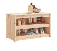 Berkfield Home Outdoor Kitchen Cabinet 106x55x64 cm Solid Wood Pine in Natural | Size: 106 x 55 x 64 cm Berkfield Home Natural 106 x 55 x 64 cm