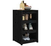 Berkfield Home Outdoor Kitchen Cabinet Black 55x55x92 cm Solid Wood Pine | Size: 55 x 55 x 92 cm Berkfield Home Black 55 x 55 x 92 cm