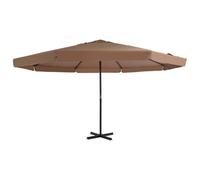 Berkfield Home Outdoor Parasol with Aluminium Pole 500 cm Taupe in Beige Berkfield Home Beige