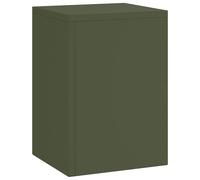 Berkfield Home Outdoor Plant Stands Pillar 3 pcs Olive Green Steel Berkfield Home Olive