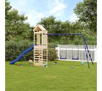 Berkfield Home Outdoor Playset Solid Wood Pine in Natural Berkfield Home Natural