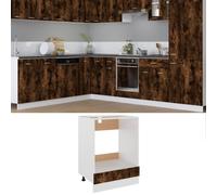 Berkfield Home Oven Cabinet Smoked Oak 60x46x81.5 cm Engineered Wood in Brown Berkfield Home Brown 60x46x81.5 cm