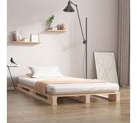 Berkfield Home Pallet Bed 75x190 cm Small Single Solid Wood Pine in Brown Berkfield Home Brown Small Single