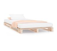 Berkfield Home Pallet Bed 75x190 cm Small Single Solid Wood Pine in Light Tan Berkfield Home Light Tan Small Single