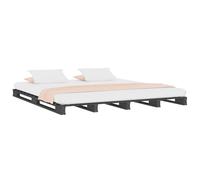 Berkfield Home Pallet Bed Grey 150x200 cm King Size Solid Wood Berkfield Home Grey King
