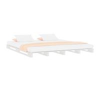 Berkfield Home Pallet Bed White 135x190 cm Double Wood Pine Berkfield Home White Double