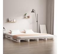 Berkfield Home Pallet Bed White 135x190 cm Double Wood Pine Berkfield Home White Double