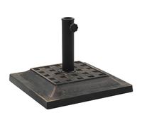 Berkfield Home Parasol Base Square Polyresin 12 kg Bronze in Brown Berkfield Home Brown