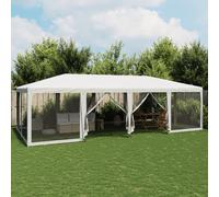 Berkfield Home Party Tent with 12 Mesh Sidewalls White 8x4 m HDPE Berkfield Home White