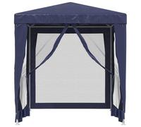 Berkfield Home Party Tent with 4 Mesh Sidewalls Blue 2x2 m HDPE Berkfield Home Blue