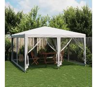 Berkfield Home Party Tent with 8 Mesh Sidewalls White 4x4 m HDPE Berkfield Home White
