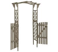 Berkfield Home Pergola with Gate 116x40x204 cm Grey Solid Firwood | Size: 116 x 40 x 204 cm Berkfield Home Grey 116 x 40 x 204 cm