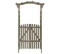 Berkfield Home Pergola with Gate 116x40x204 cm Grey Solid Firwood | Size: 116 x 40 x 204 cm Berkfield Home Grey 116 x 40 x 204 cm