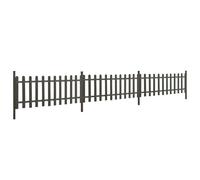 Berkfield Home Picket Fence with Posts 3 pcs WPC 614x80 cm in Grey Berkfield Home Grey 614x80 cm