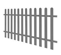 Berkfield Home Picket Fence WPC 200x100 cm in Grey Berkfield Home Grey 200x100 cm