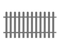 Berkfield Home Picket Fence WPC 200x100 cm in Grey Berkfield Home Grey 200x100 cm