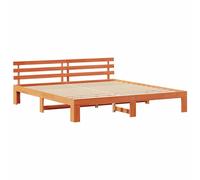 Berkfield Home Pine Wood Bed Frame Wax brown Solid wood 180 x 200 cm Berkfield Home Brown 180 x 200 cm