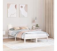 Berkfield Home Pine Wood Bed Frame White Solid Pine wood 120 x 200 cm Durable Berkfield Home White 120 x 200 cm
