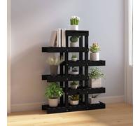 Berkfield Home Plant Stand Black 85x25x109.5 cm Solid Wood Pine Berkfield Home Black 85x25x109.5 cm
