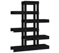 Berkfield Home Plant Stand Black 85x25x109.5 cm Solid Wood Pine Berkfield Home Black 85x25x109.5 cm