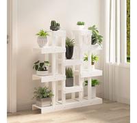 Berkfield Home Plant Stand White 104.5x25x109.5 cm Solid Wood Pine Berkfield Home White 104.5x25x109.5 cm