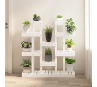 Berkfield Home Plant Stand White 104.5x25x109.5 cm Solid Wood Pine Berkfield Home White 104.5x25x109.5 cm