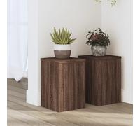 Berkfield Home Plant Stands 2 pcs Brown Oak 20x20x30 cm Engineered Wood | Size: 20 x 20 x 30 cm Berkfield Home Brown 20 x 20 x 30 cm