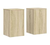 Berkfield Home Plant Stands 2 pcs Sonoma Oak 30x30x50 cm Engineered wood in Light Tan | Size: 30 x 30 x 50 cm Berkfield Home Light Tan 30 x 30 x 50 cm