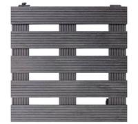 Berkfield Home Plant Trolleys 2 pcs Grey 30x30x7.5 cm WPC Berkfield Home Grey 30x30x7.5 cm