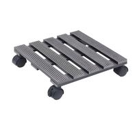 Berkfield Home Plant Trolleys 2 pcs Grey 30x30x7.5 cm WPC Berkfield Home Grey 30x30x7.5 cm