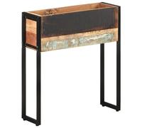 Berkfield Home Planter 60x20x68 cm Solid Reclaimed Wood in Black | Size: 60 x 20 x 68 cm Berkfield Home Black 60 x 20 x 68 cm