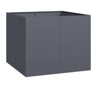 Berkfield Home Planter Anthracite 100x100x80 cm Steel in Dark Grey | Size: 100 x 100 x 80 cm Berkfield Home Dark Grey 100 x 100 x 80 cm
