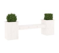 Berkfield Home Planter Bench White 184.5x39.5x56.5 cm Solid Wood Pine Berkfield Home White 184.5x39.5x56.5 cm