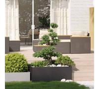 Berkfield Home Planter Black 100x100x40 cm Steel | Size: 100 x 100 x 40 cm Berkfield Home Black 100 x 100 x 40 cm