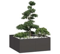 Berkfield Home Planter Black 100x100x40 cm Steel | Size: 100 x 100 x 40 cm Berkfield Home Multicolor 100 x 100 x 40 cm