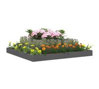 Berkfield Home Planter Grey 110x110x27 cm Solid Wood Pine | Size: 110 x 110 x 27 cm Berkfield Home Grey 110 x 110 x 27 cm