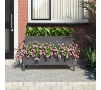 Berkfield Home Planter Grey 110x84x75 cm Solid Wood Pine | Size: 110 x 84 x 75 cm Berkfield Home Grey 110 x 84 x 75 cm