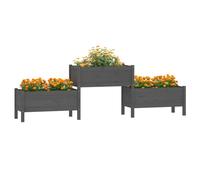 Berkfield Home Planter Grey 245.5x44x75 cm Solid Wood Pine Berkfield Home Grey 245.5x44x75 cm